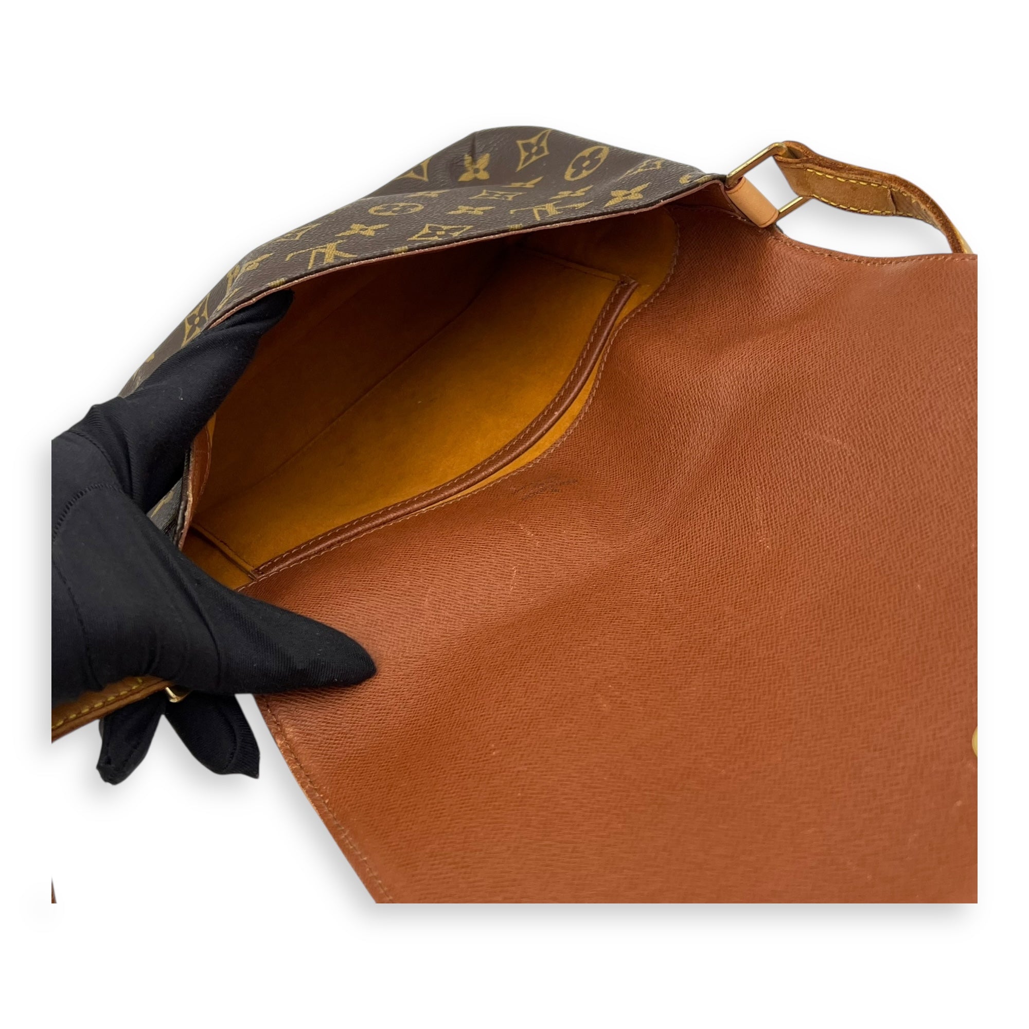 Musette Tango Shoulder Bag Brown in Monogram Coated Canvas, Gold hardware - Image 9