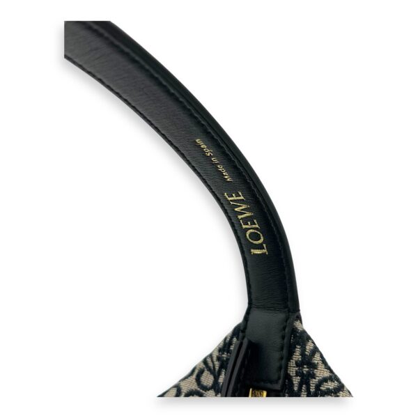 Cubi Top Handle Bag Blue in Jacquard, Gold hardware - Image 9