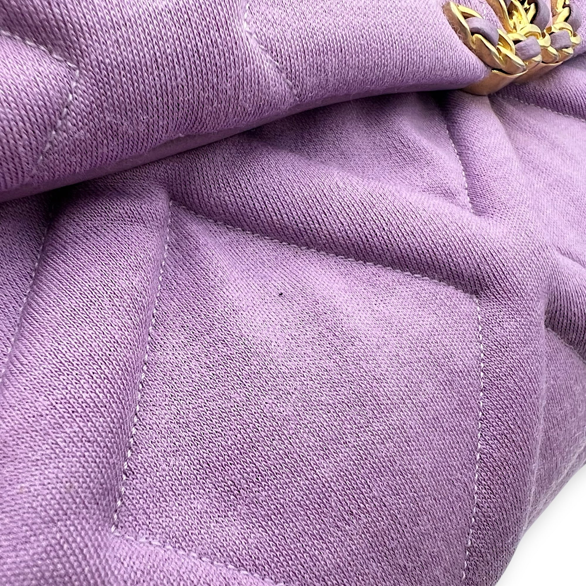 C19 Maxi Purple Crossbody Bag in Fabric, Mixed hardware - Image 9