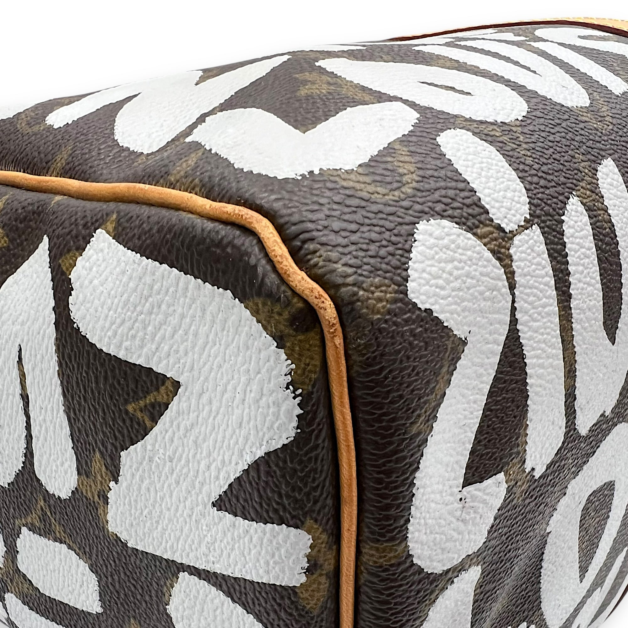 Stephen Sprouse Keepall 50 Brown Duffle Bag in Coated Canvas, Gold hardware - Image 9