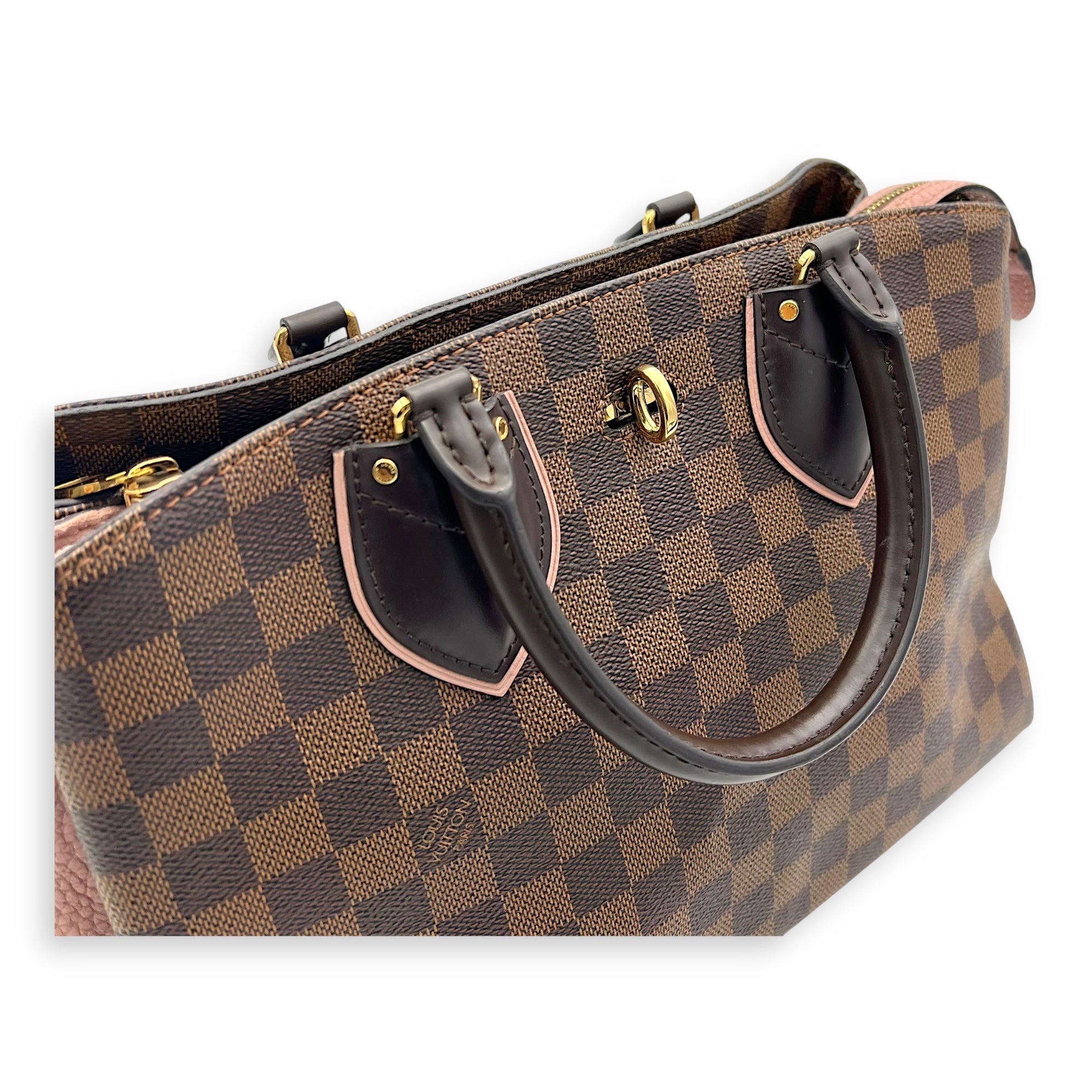 Normandy Top Handle Bag Brown in Coated Canvas, Gold hardware - Image 9