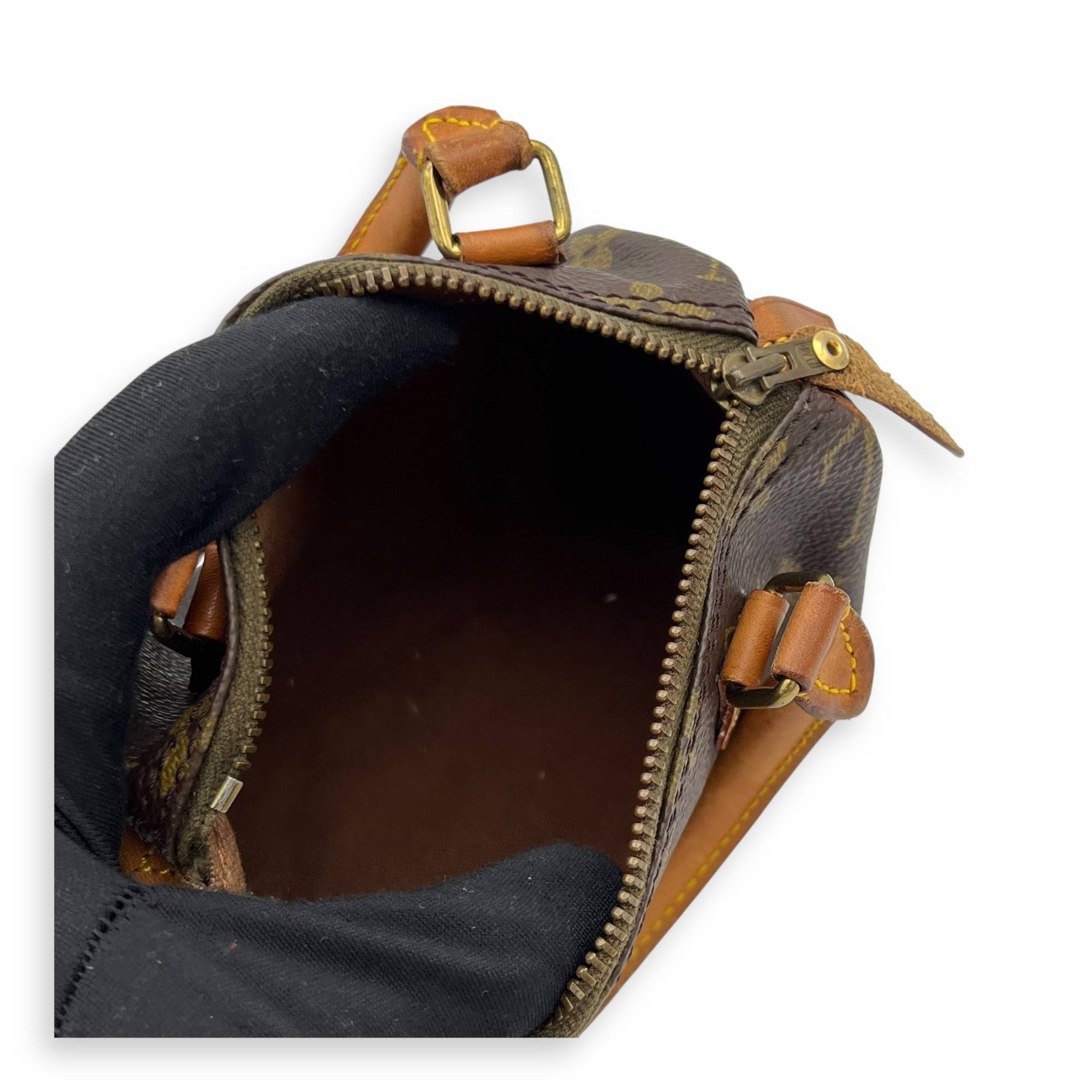 Speedy Crossbody Bag Brown in Monogram Coated Canvas, Gold hardware - Image 10