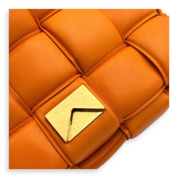 Cassette Shoulder Bag Orange in Lambskin, Gold hardware - Image 10