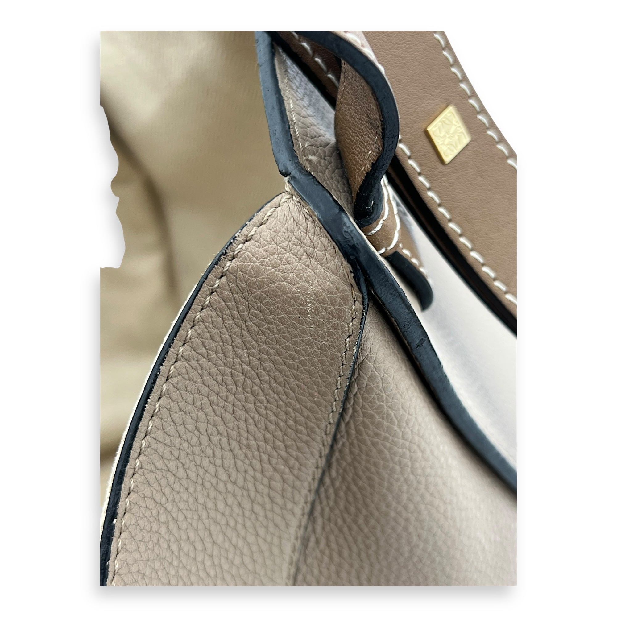 Hammock Shoulder Bag Small Beige in Calfskin, Gold hardware - Image 8
