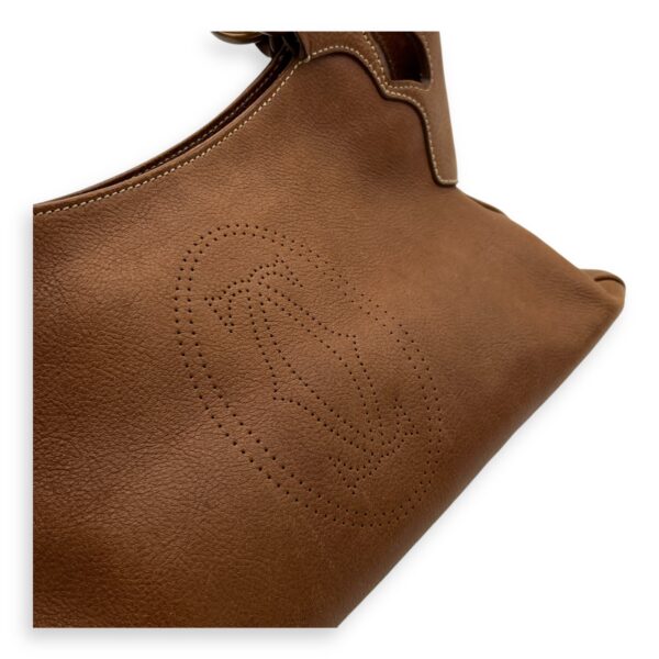Marcello Shoulder Bag Brown in Calfskin, Gold hardware - Image 11