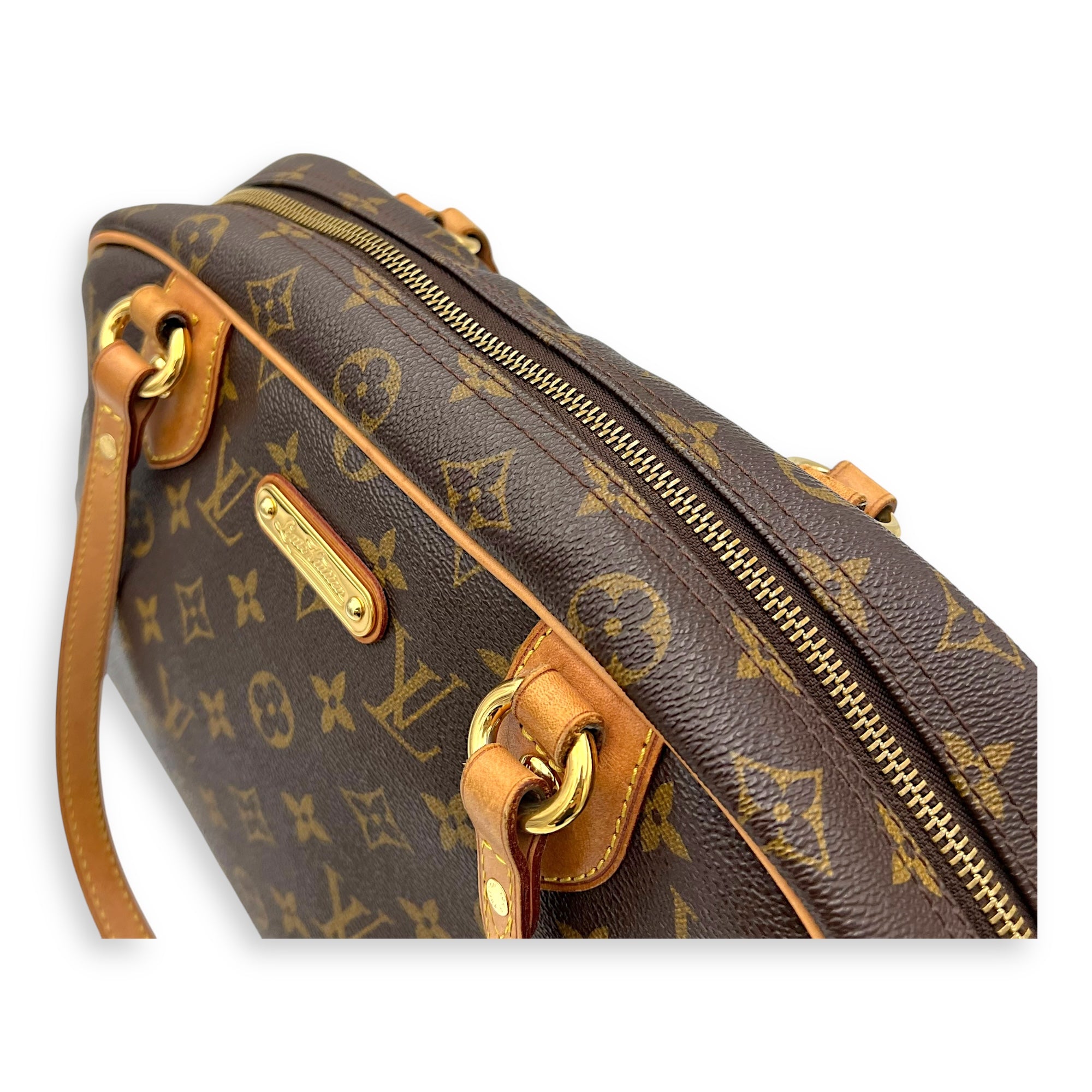 Montorgueil Shoulder Bag Brown in Monogram Coated Canvas, Gold hardware - Image 12