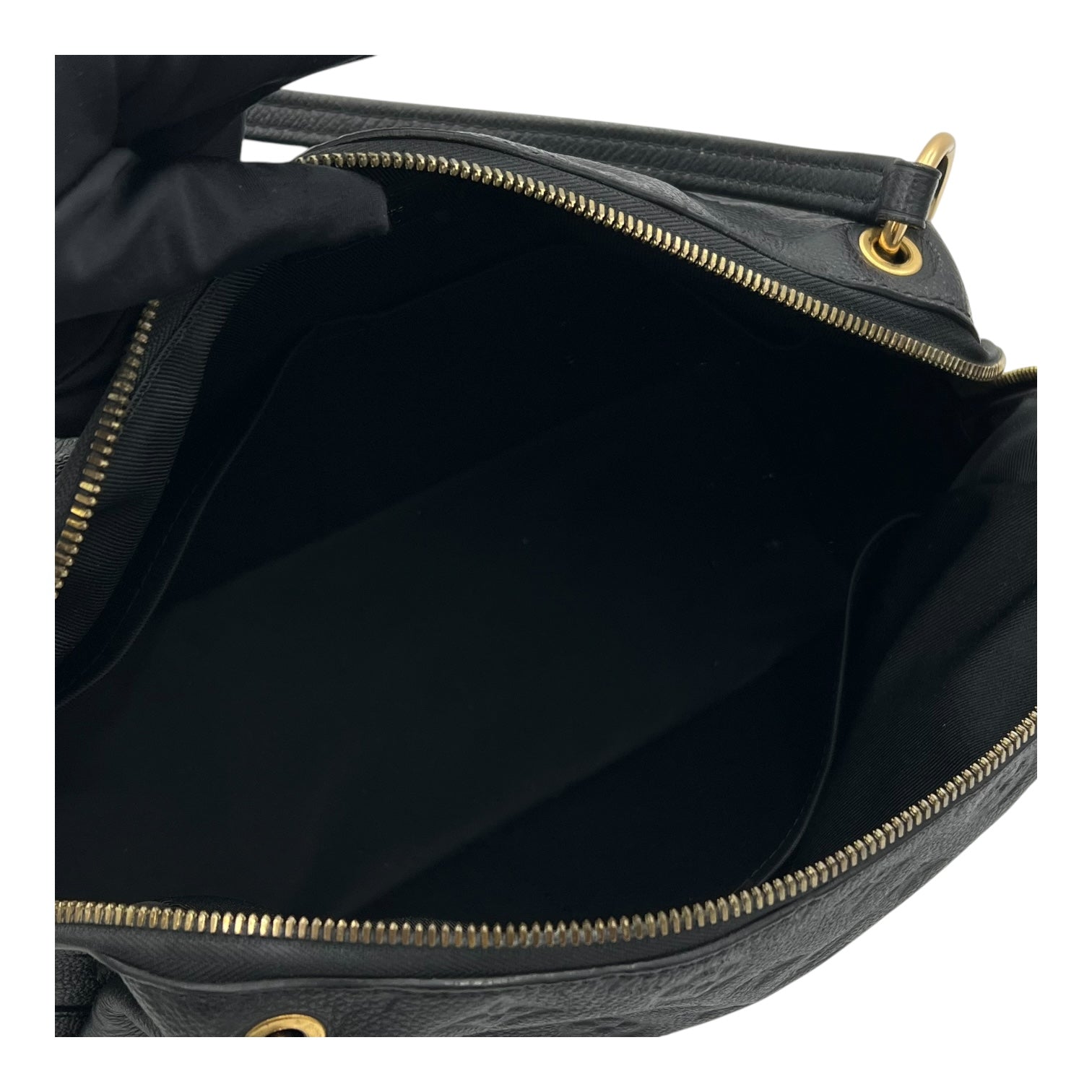 Ponthieu Black Top Handle Bag in Monogram Empreinte Leather, Gold hardware - Image 13
