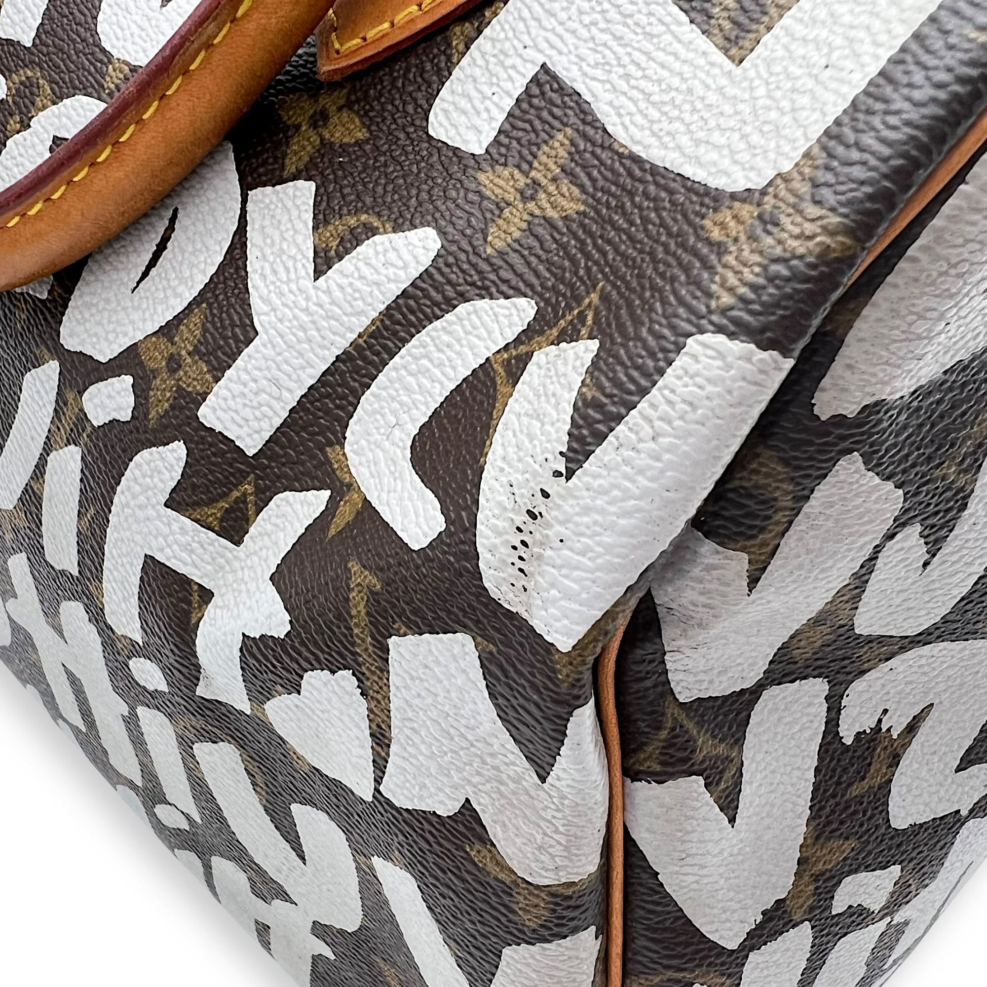 Speedy Sprouse Top Handle Bag 30 Brown in Monogram Coated Canvas, Gold hardware - Image 12