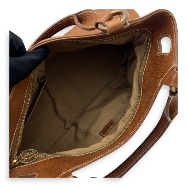 Marcello Shoulder Bag Brown in Calfskin, Gold hardware - Image 14