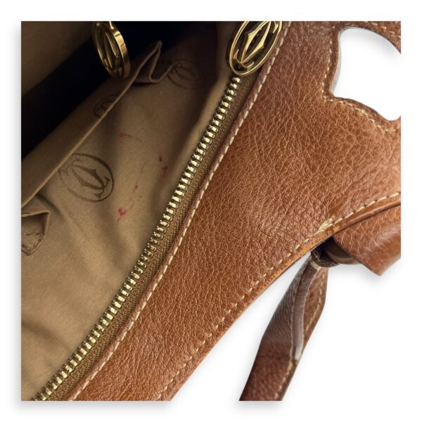 Marcello Shoulder Bag Brown in Calfskin, Gold hardware - Image 15