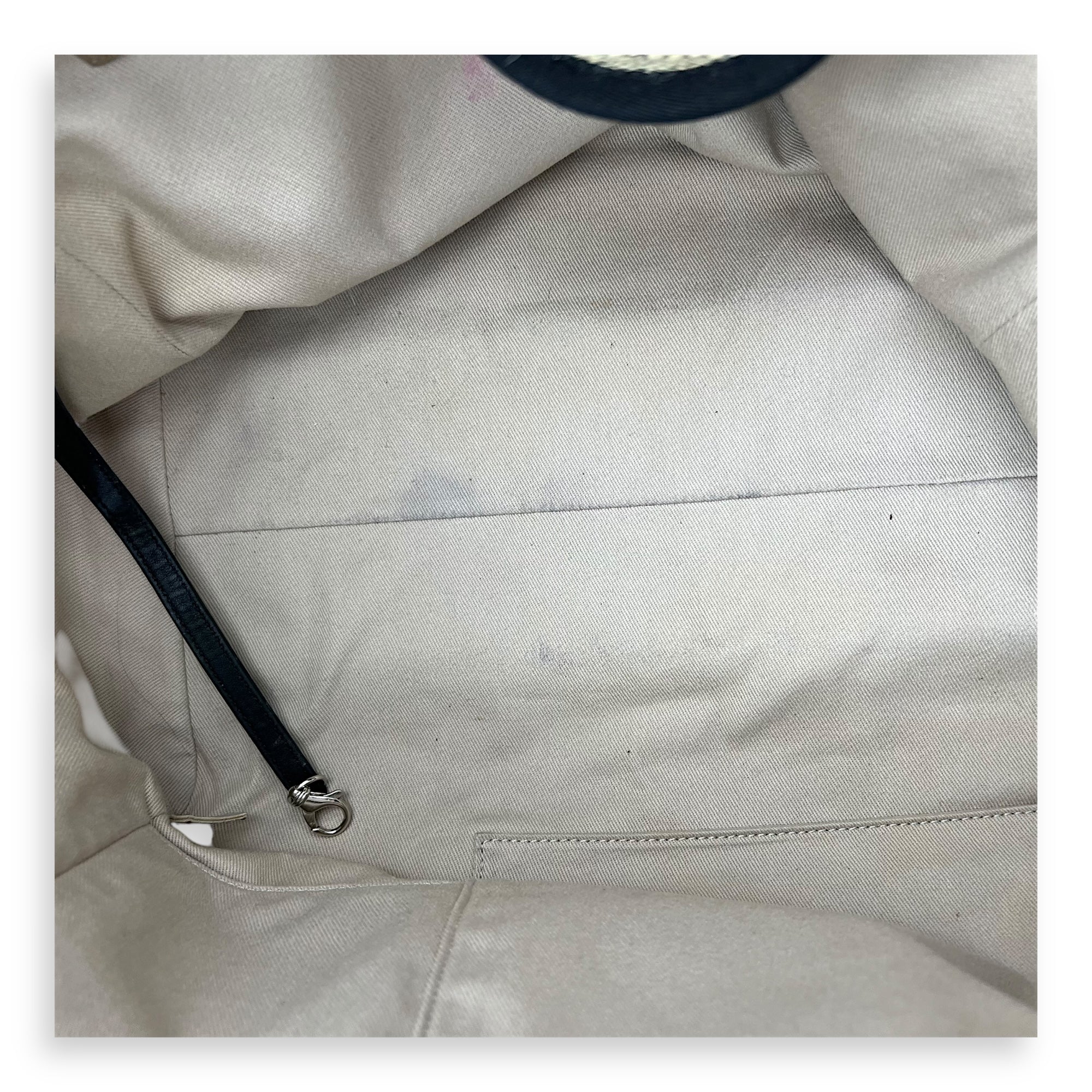 Deauville Tote Bag Black in Canvas, Silver hardware - Image 9