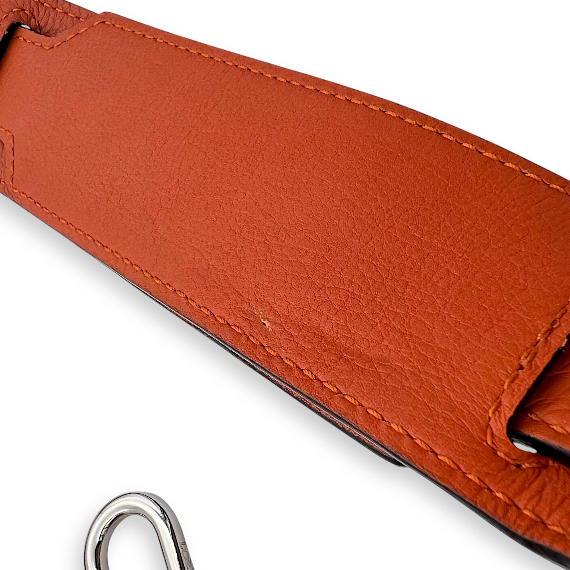 Puzzle Medium Orange Crossbody Bag in Calfskin, Silver hardware - Image 19