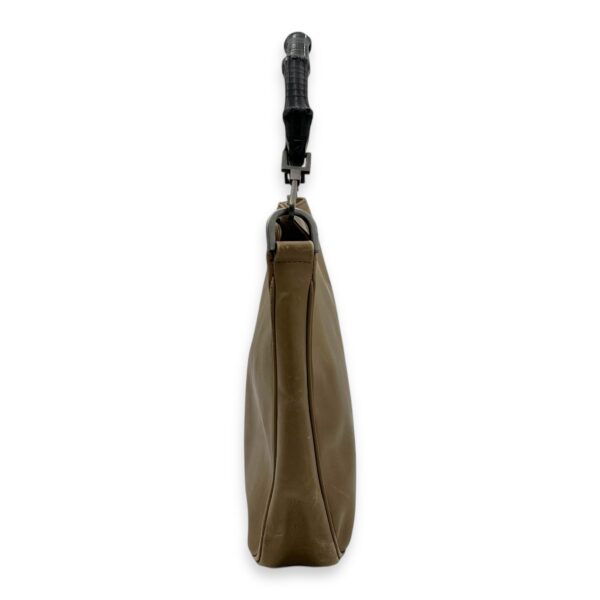 Bamboo Top Handle Bag Beige in Calfskin, Silver hardware - Image 5