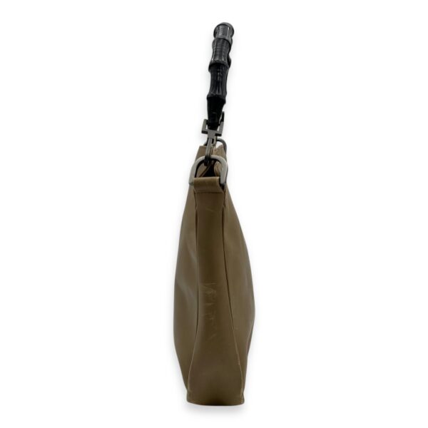 Bamboo Top Handle Bag Beige in Calfskin, Silver hardware - Image 4
