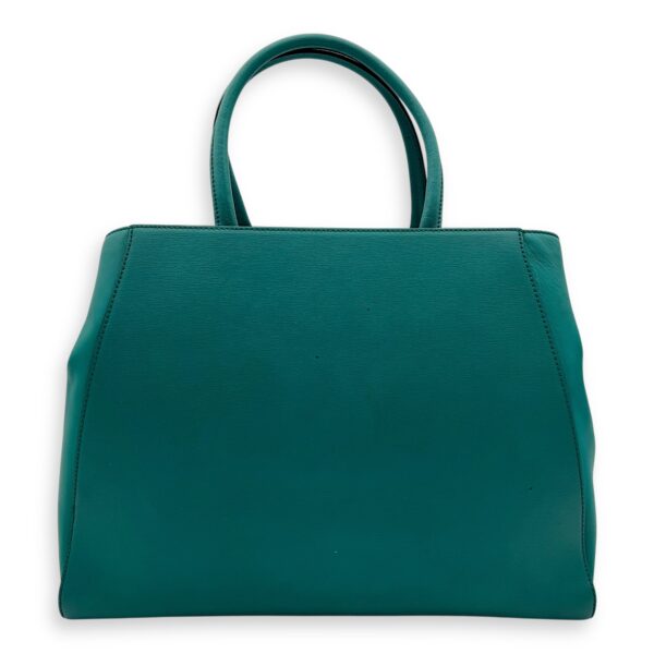 2 jours Top Handle Bag Medium Blue in Calfskin, Silver hardware - Image 3