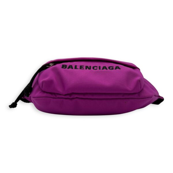 Logo Belt Bag Pink in Canvas, Silver hardware - Image 6