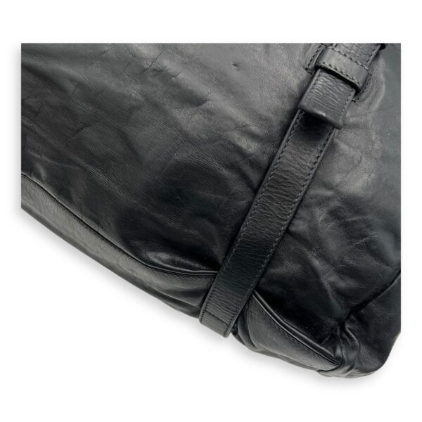 Frame Shoulder Bag Black in Calfskin, Silver hardware - Image 13