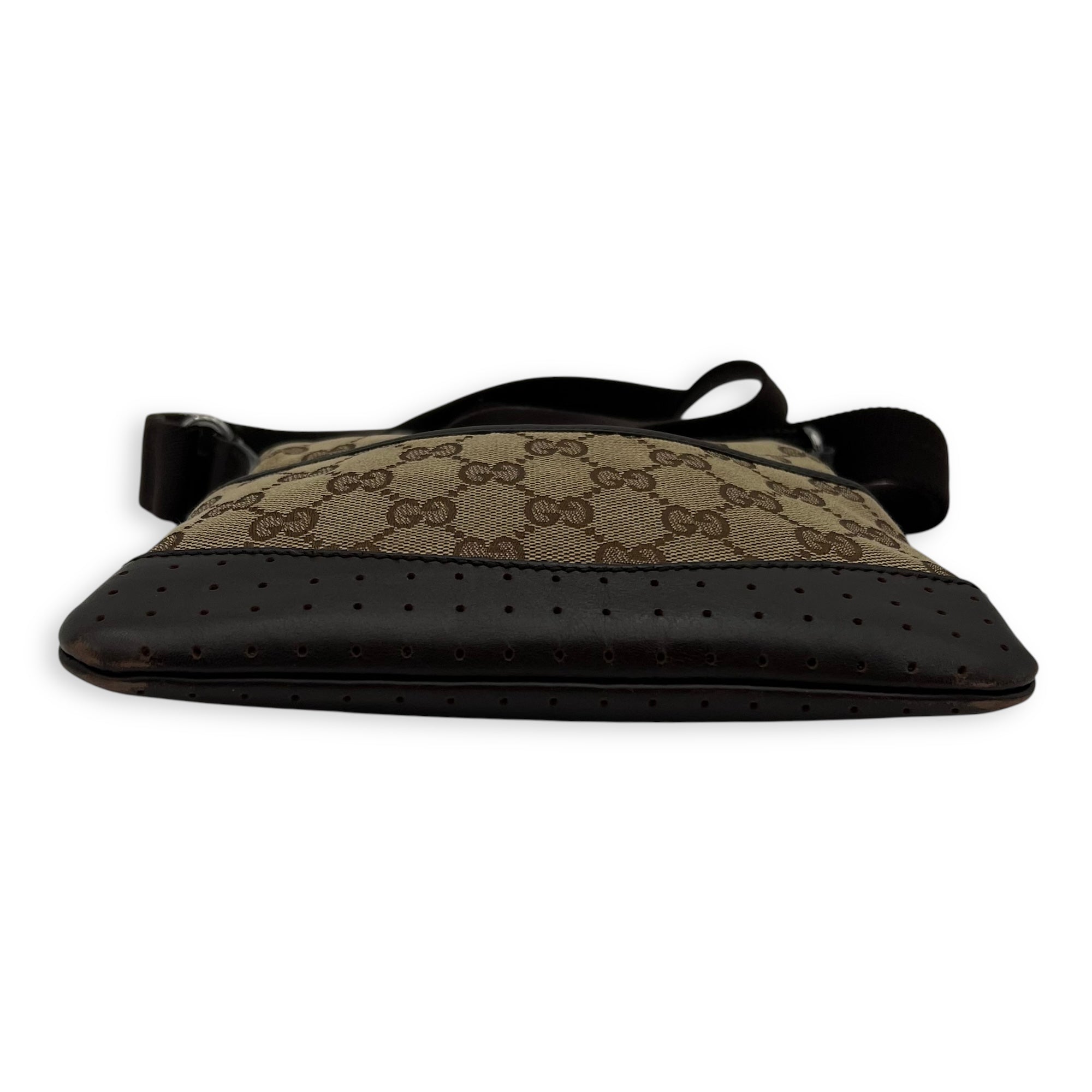 GG Crossbody Bag Brown in Canvas, Silver hardware - Image 6