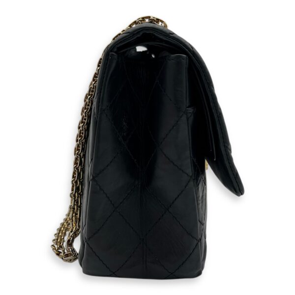 2.55 227 Black Shoulder Bag in Calfskin, Gold hardware - Image 4