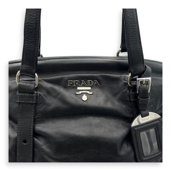 Frame Shoulder Bag Black in Calfskin, Silver hardware - Image 10