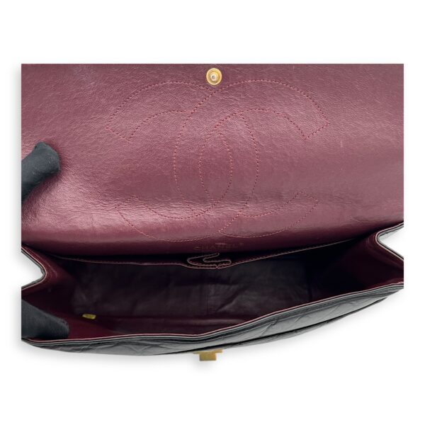 2.55 227 Black Shoulder Bag in Calfskin, Gold hardware - Image 7