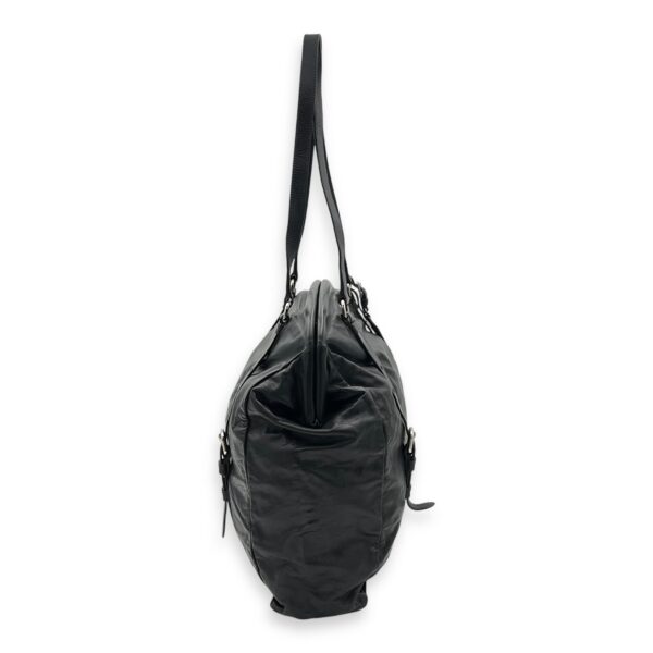 Frame Shoulder Bag Black in Calfskin, Silver hardware - Image 5