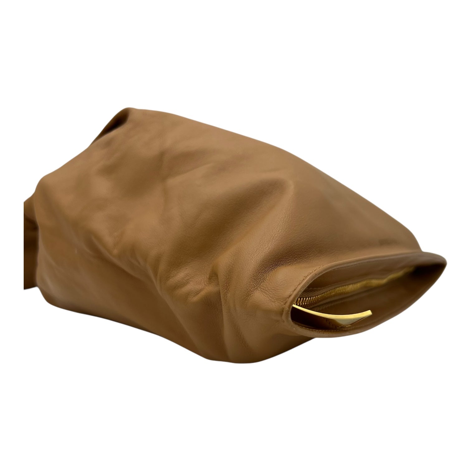 Twist Top Handle Bag Brown in Calfskin, Gold hardware - Image 10