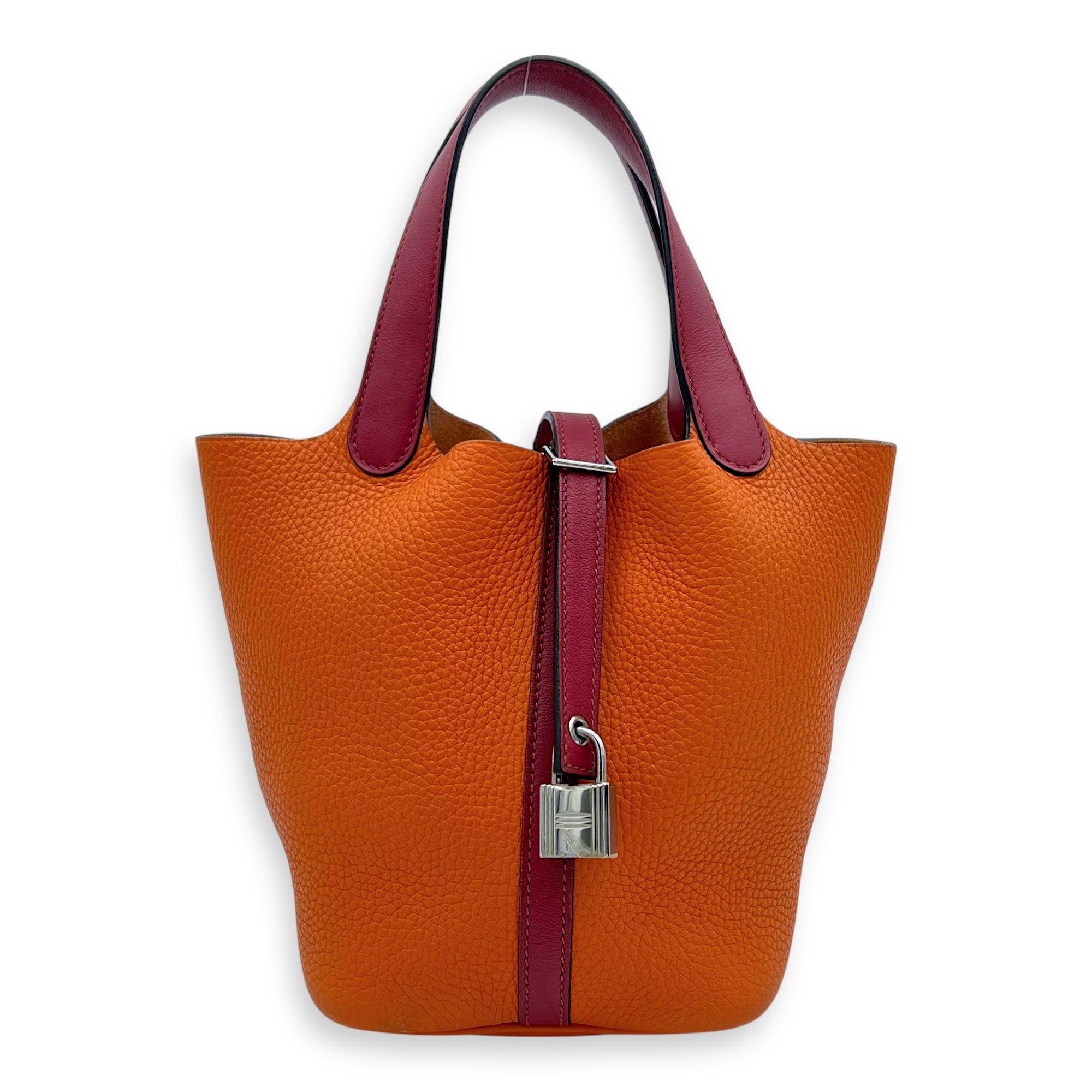 Picotin Orange in Clemence, Palladium hardware