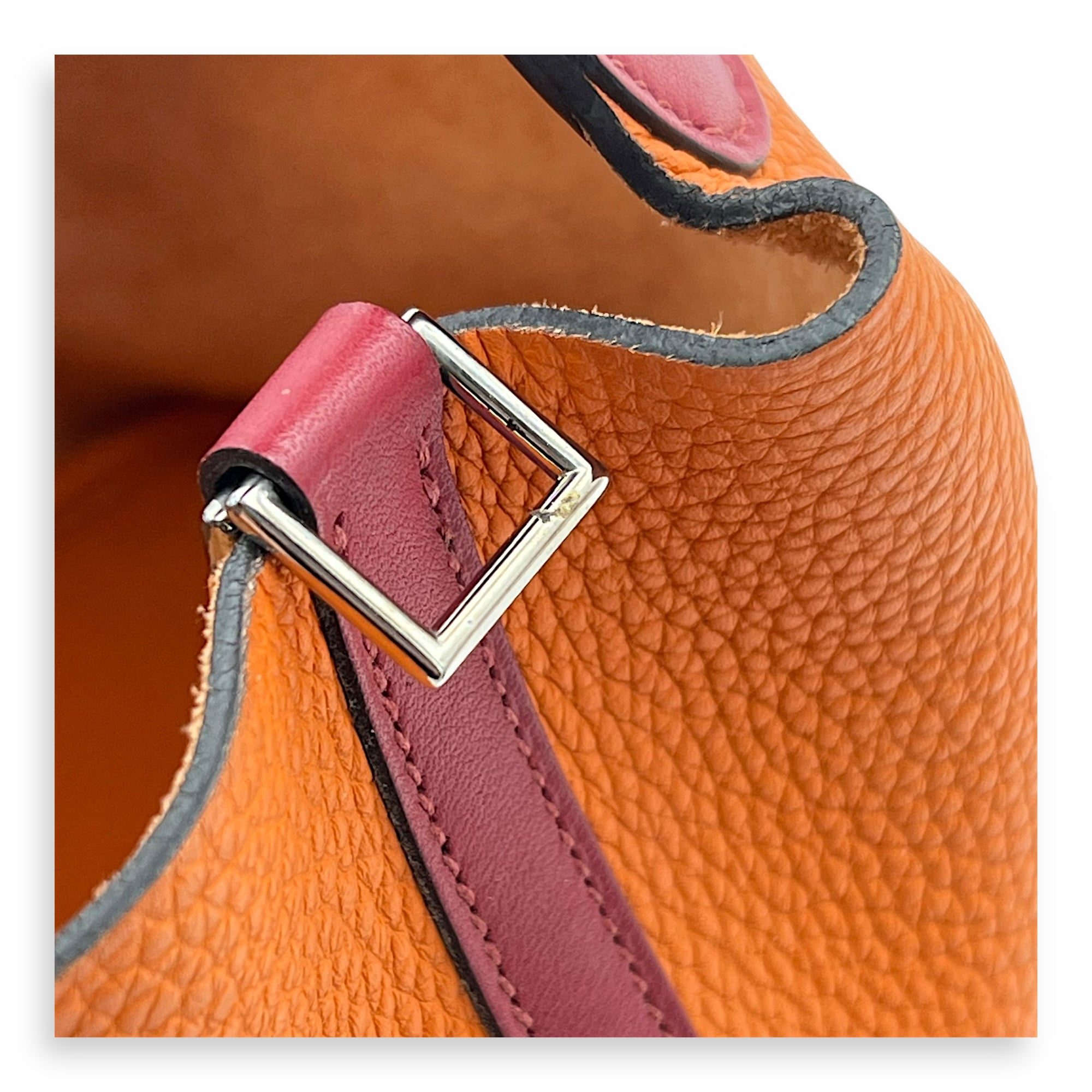 Picotin Orange in Clemence, Palladium hardware - Image 13
