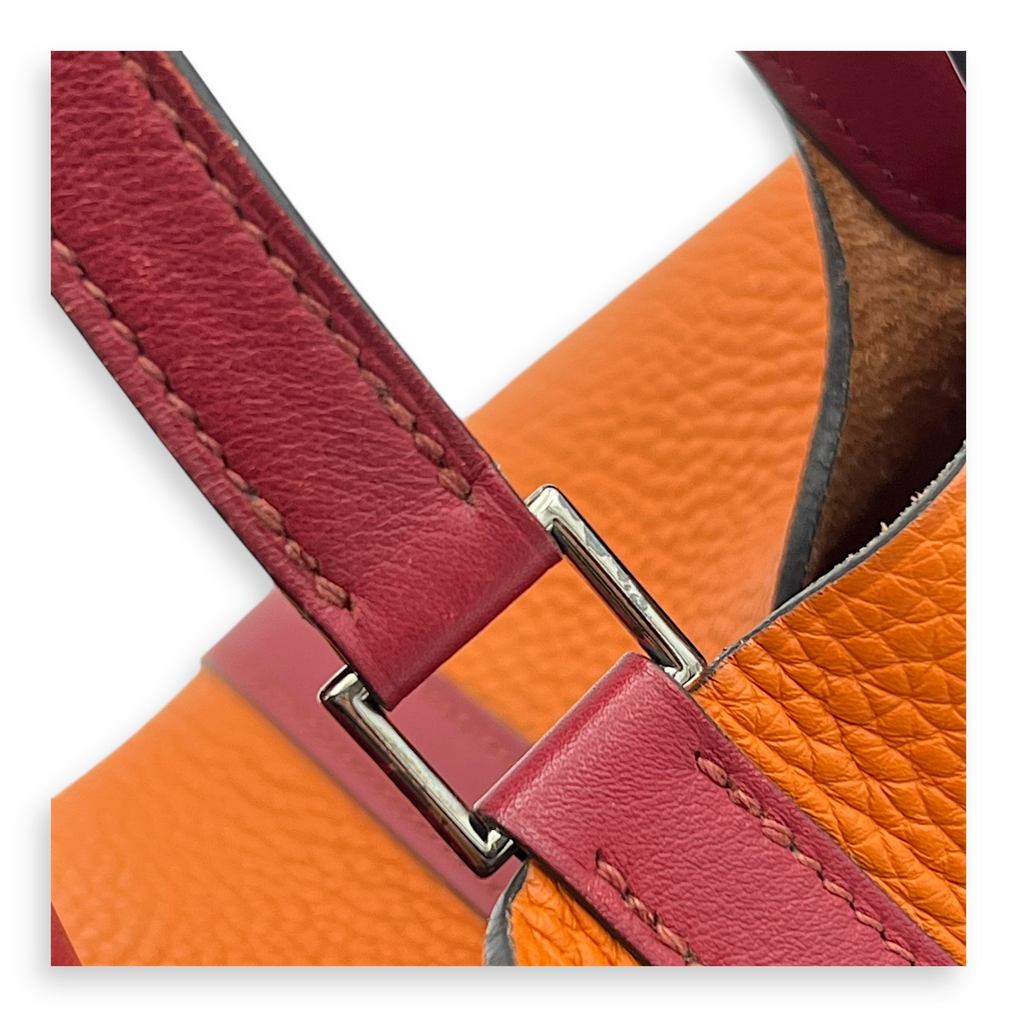 Picotin Orange in Clemence, Palladium hardware - Image 14