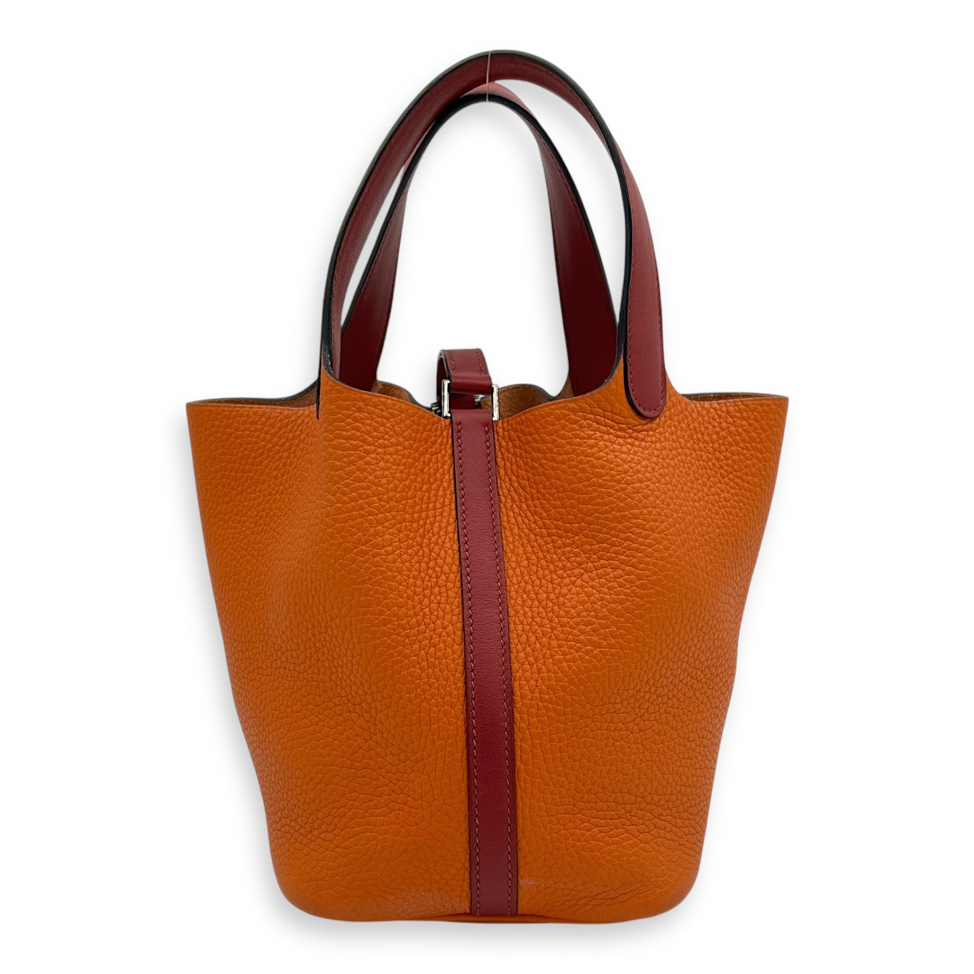 Picotin Orange in Clemence, Palladium hardware - Image 3