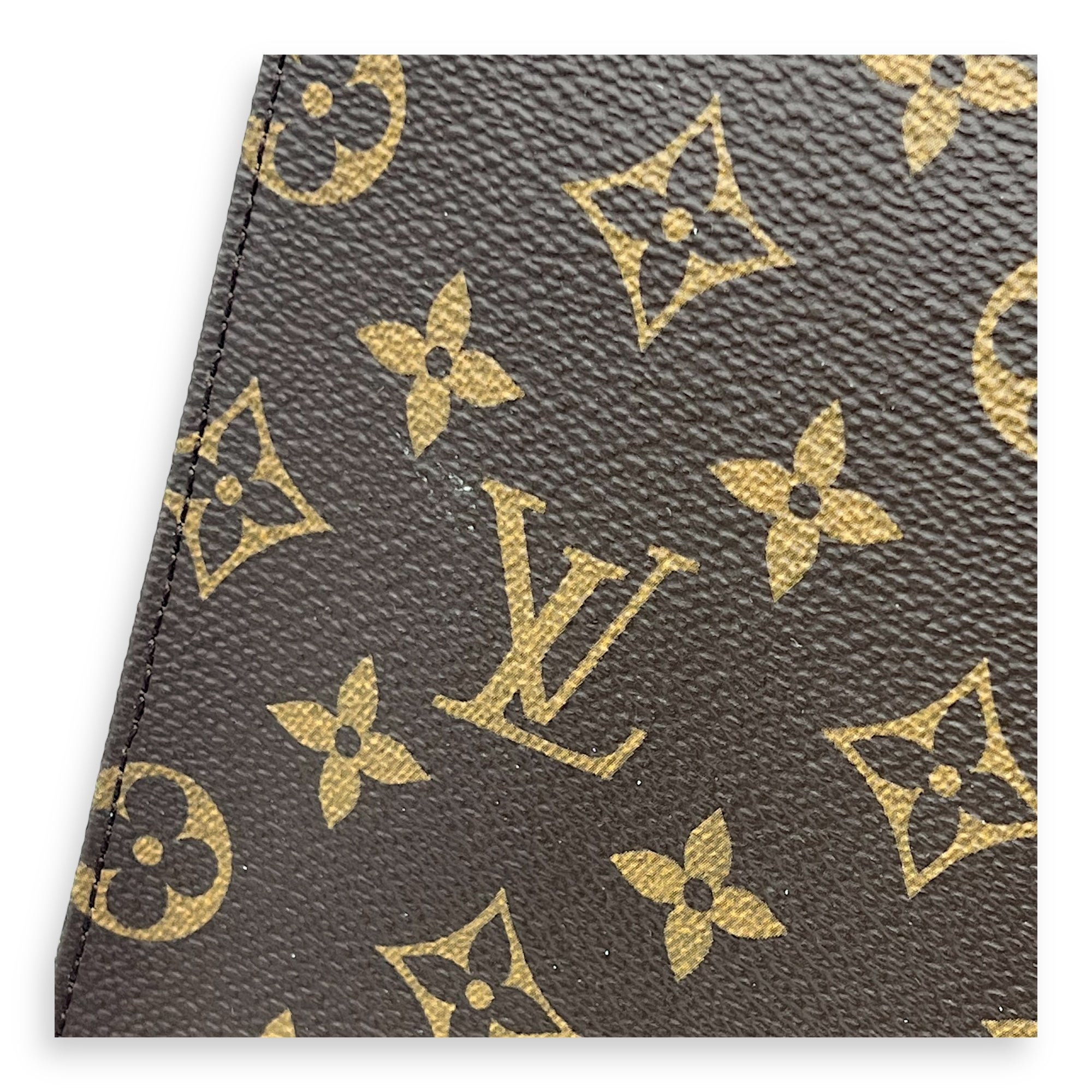 Pochette Pouch Brown in Monogram Coated Canvas, Gold hardware - Image 7