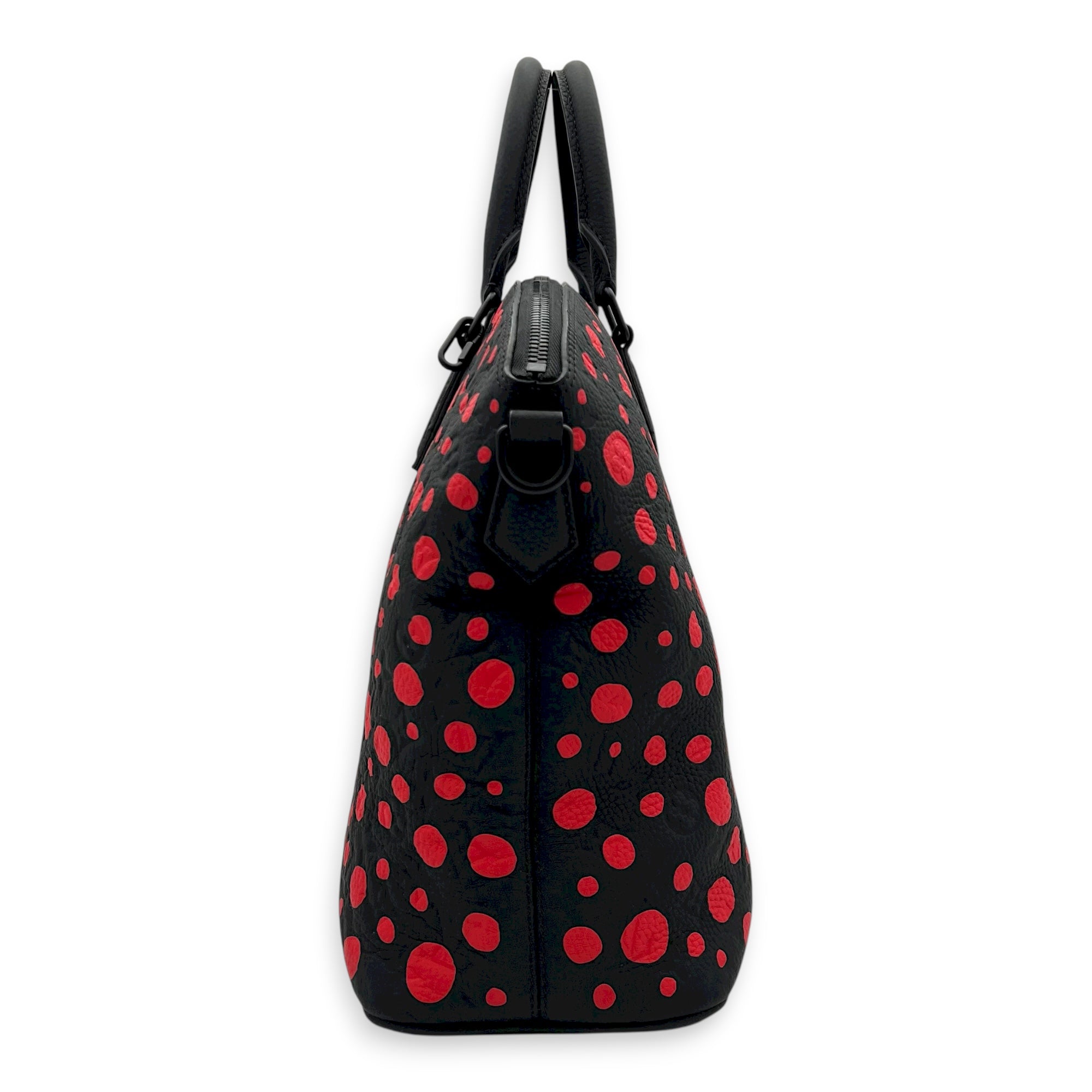 Lockit x Yayoi Kusama Top Handle Bag in Empreinte Leather, black hardware - Image 5
