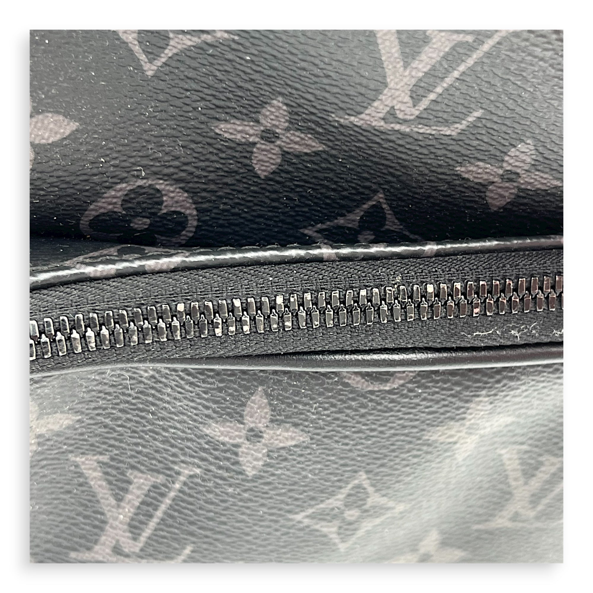 Trio Backpack Black in Coated Canvas, black hardware - Image 13