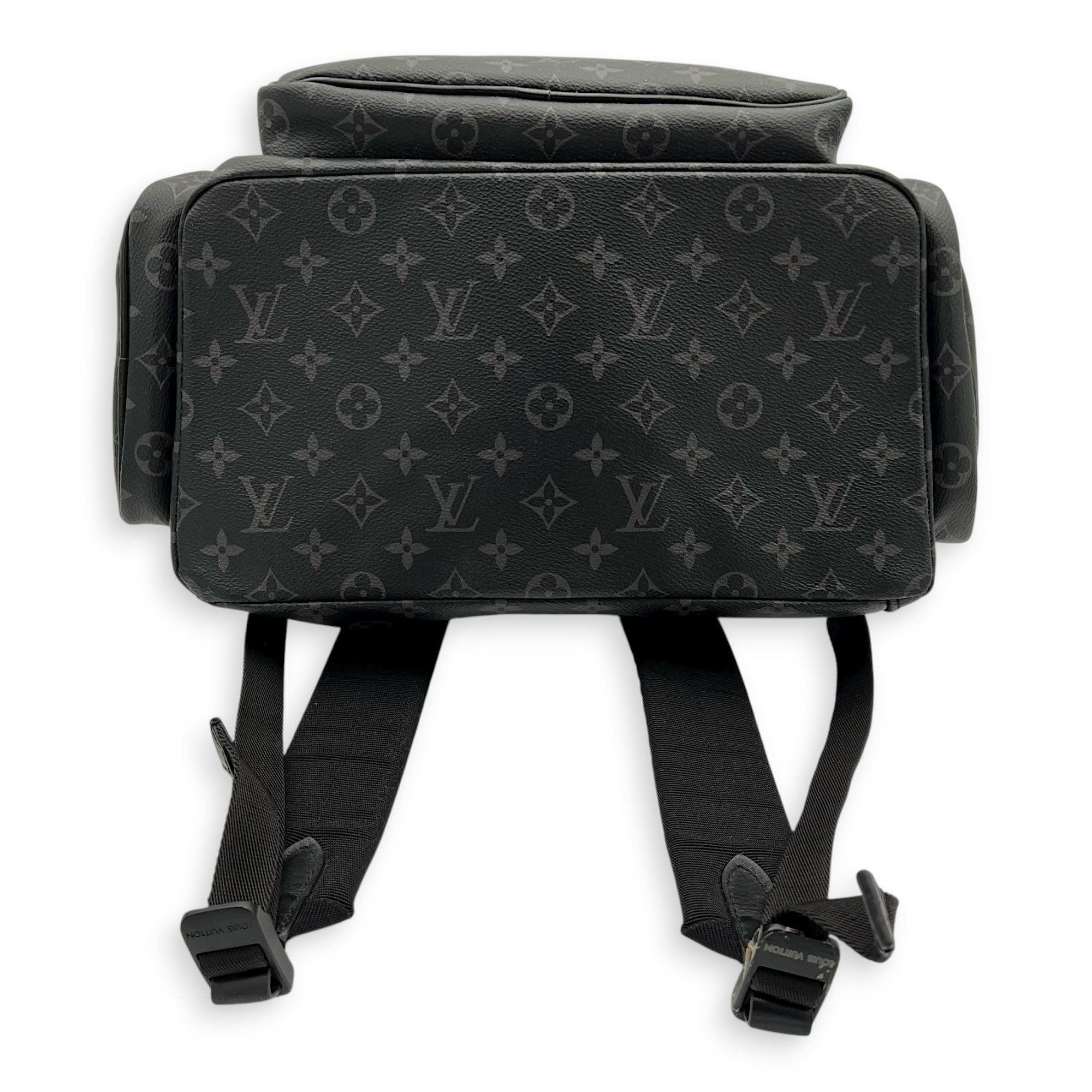 Trio Backpack Black in Coated Canvas, black hardware - Image 6