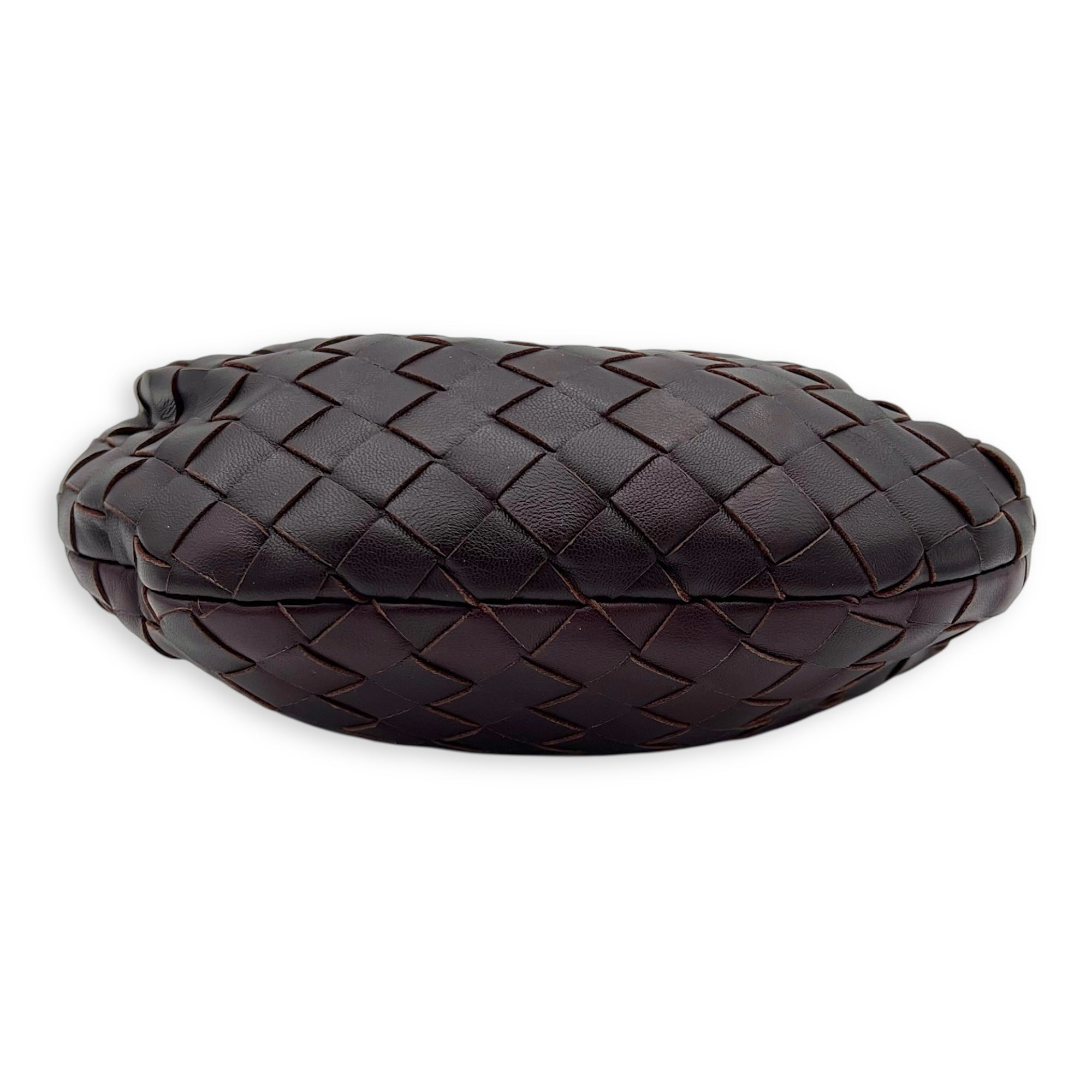 Jodie Clutch maroon in Calfskin, Gold hardware - Image 6