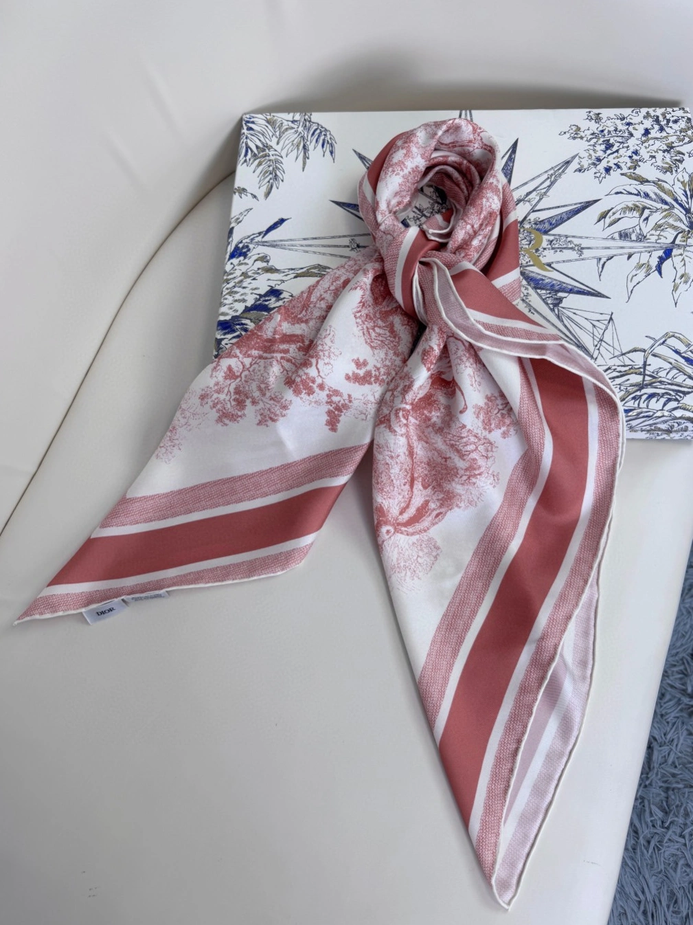 Breathable 5007 Christian Dior Silk Squares For Women - Image 4