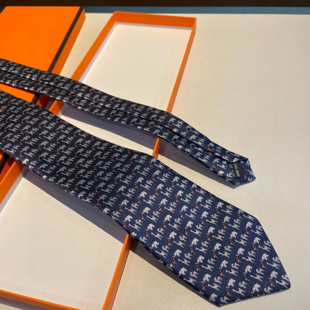 Breathable 9554 Hermes Necktie For Men - Image 3