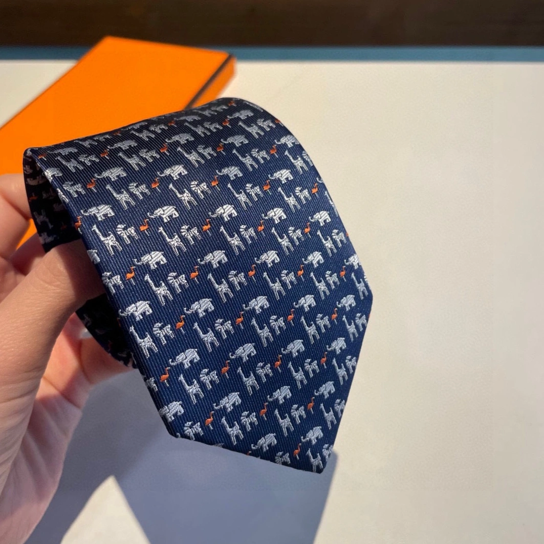 Breathable 9554 Hermes Necktie For Men - Image 6