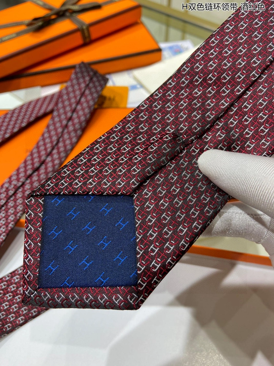 Bright 3313 Hermes Necktie For Men - Image 6