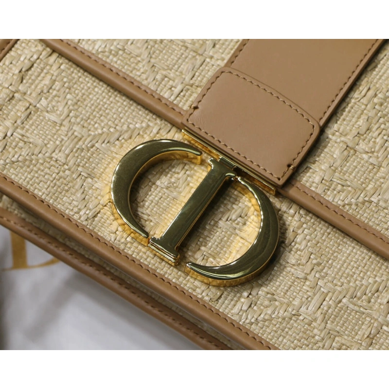 The 30 Mon Christian Dior 30 Montaigne Bag in Natural Cannage Raffia - Image 3