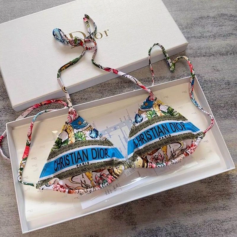 Christian Dior Bikini Women D-Constellation Motif Lycra White GoodFit 6992 - Image 3