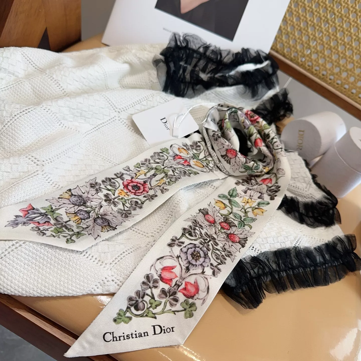 Christian Dior Silk Scarf Bright 5603