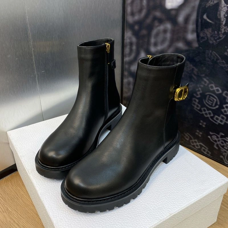 Dior 30 Montaigne Ankle Boots Women Calfskin Black TopPick 810 - Image 3