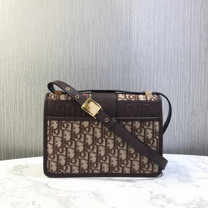 Adjustabl Dior 30 Montaigne Chain Bag Burgundy Oblique Jacquard - Image 5