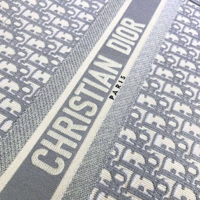 The Dior B Dior Book Tote Grey Oblique Embroidery - Image 7