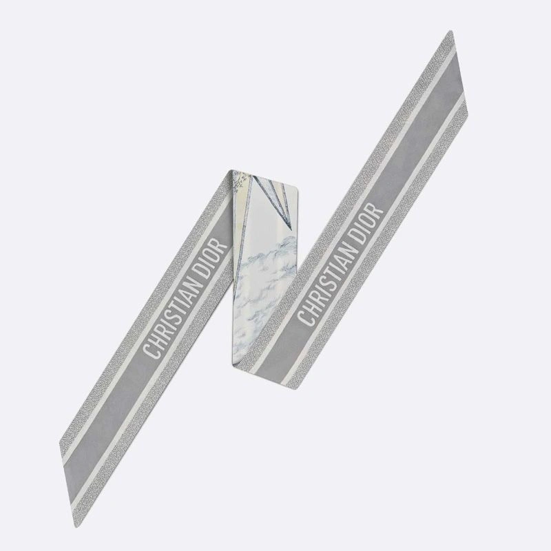Dior Mitzah Twill In Reve d'Infini Motif Silk Grey SportInspired 4493 - Image 3