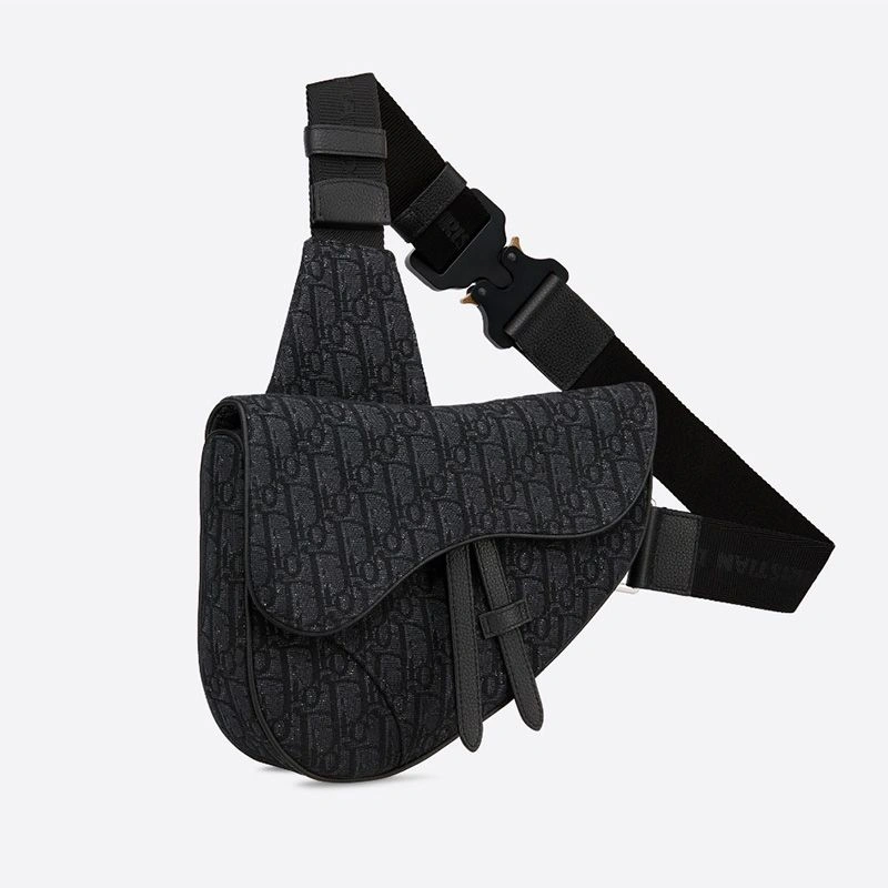 Dior Saddle Crossbody Oblique Motif Canvas Black ModernLook 8126 - Image 3