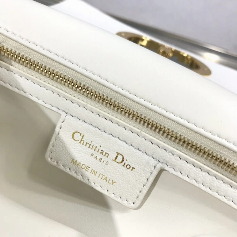 20 x 12 x Dior Small Caro Bag White Supple Cannage Calfskin - Image 11