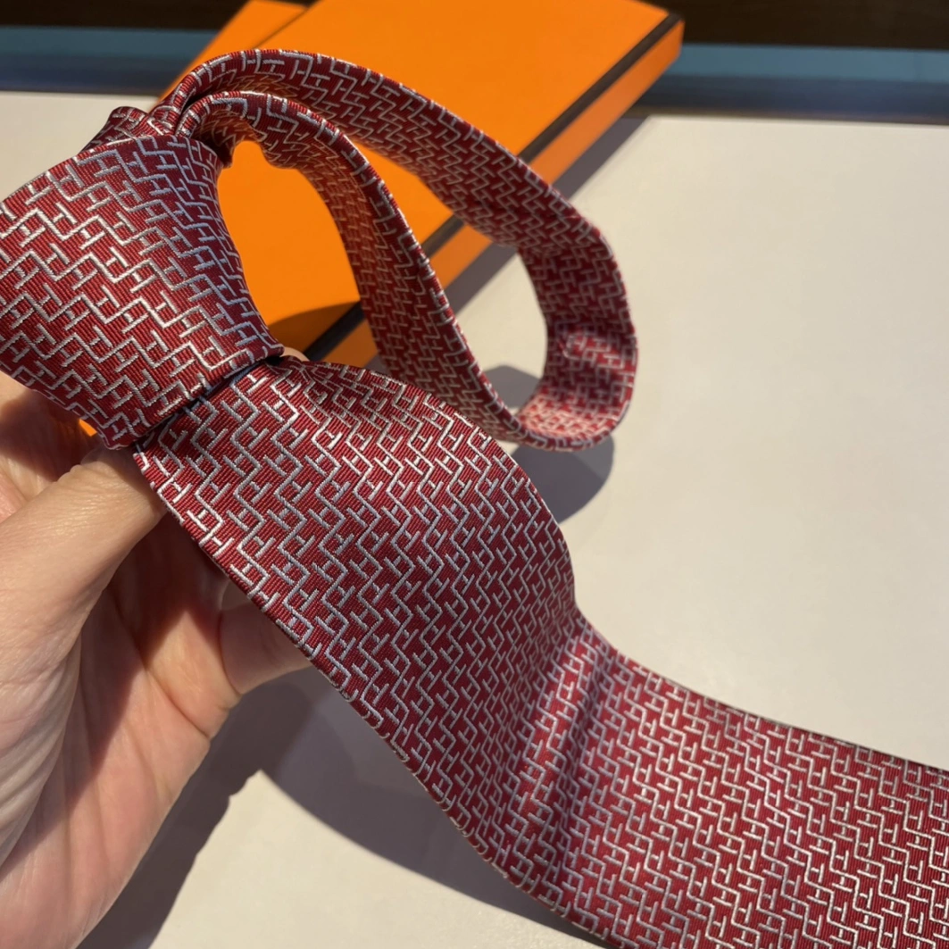 Durable 1339 Hermes Necktie For Men - Image 3